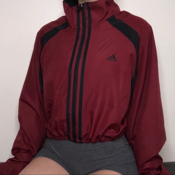 cropped adidas windbreaker